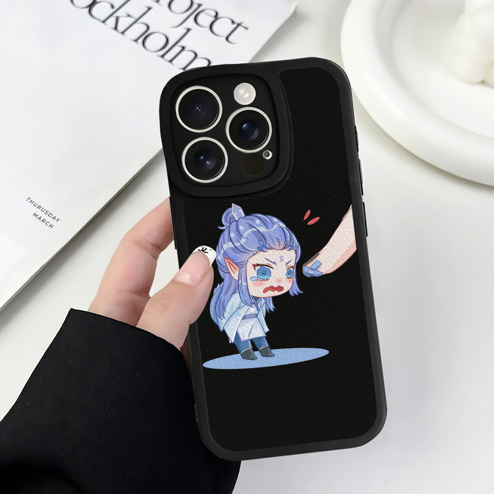 （画像用） Ne Zha 2 ナタ 魔童の大暴れ 【iPhone 16シリーズ対応】シリコンスマホケース（レザー調） 材質：シリコン